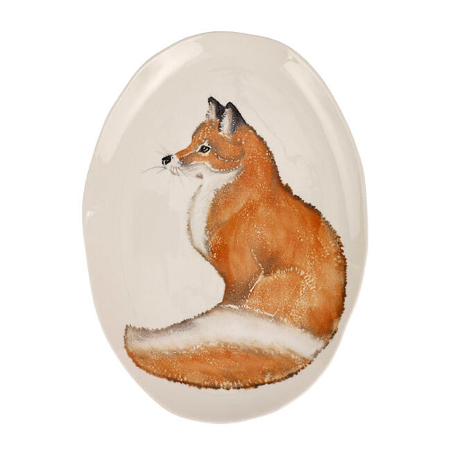 Vietri Cacciatore Fox Medium Oval Platter