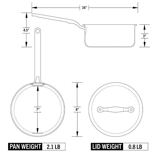 Heritage Steel ‘Eater Series’ 2 Qt Saucepan with Lid