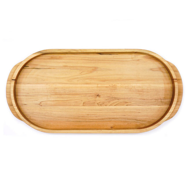 Product J.K. Adams Maple Oval Wooden Serving Tray | 21-1/2” x 10