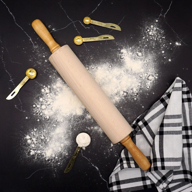 J.K. Adams Gourmet Rolling Pin | 12” in use