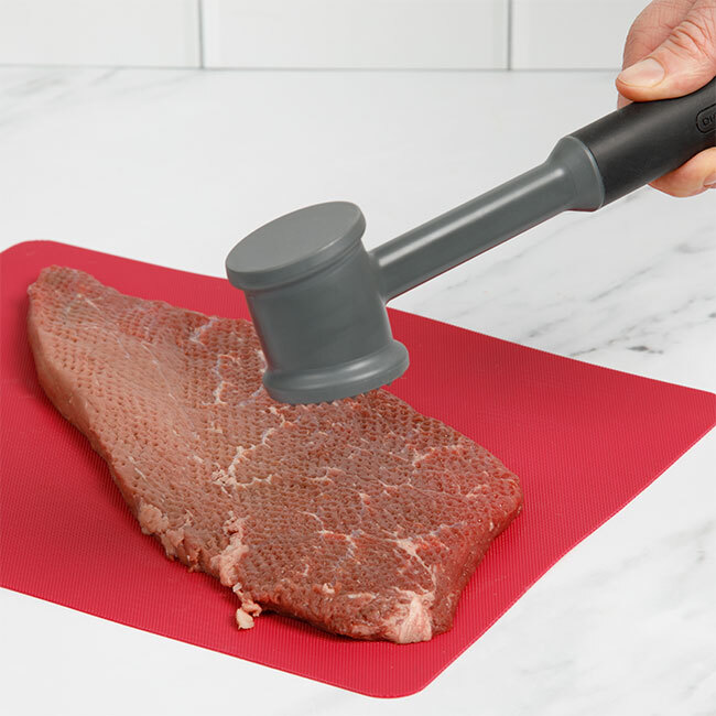 Progressive Prepworks Meat Tenderizer in use