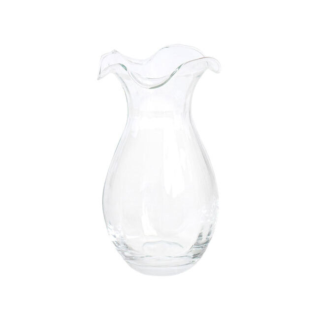 Product Vietri Hibiscus Glass Vertical Fluted Small Vase | Clear