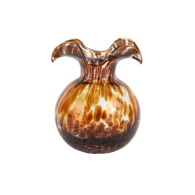 Product Vietri Hibiscus Glass Tortoiseshell Bud Vase | Brown