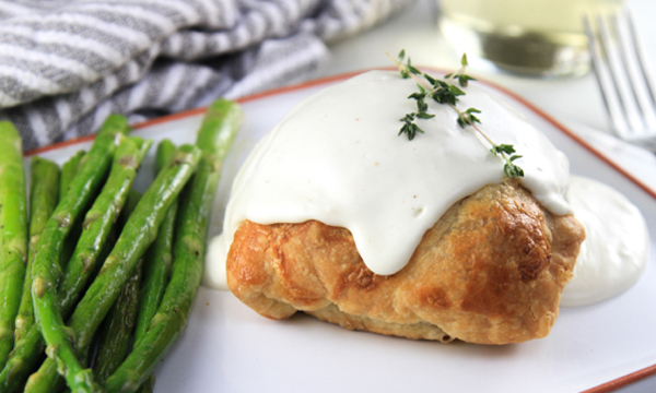 Individual Chicken Wellingtons with Mornay Sauce