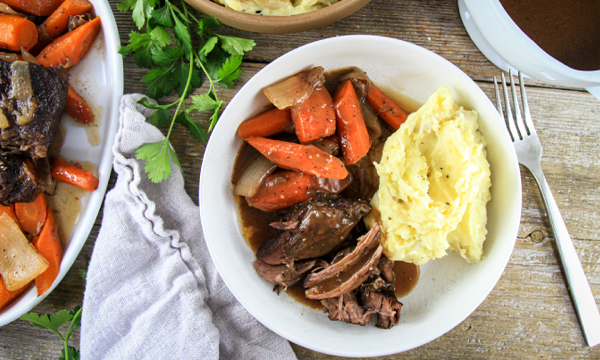 Slow Cooker Pot Roast with Carrots and Onions