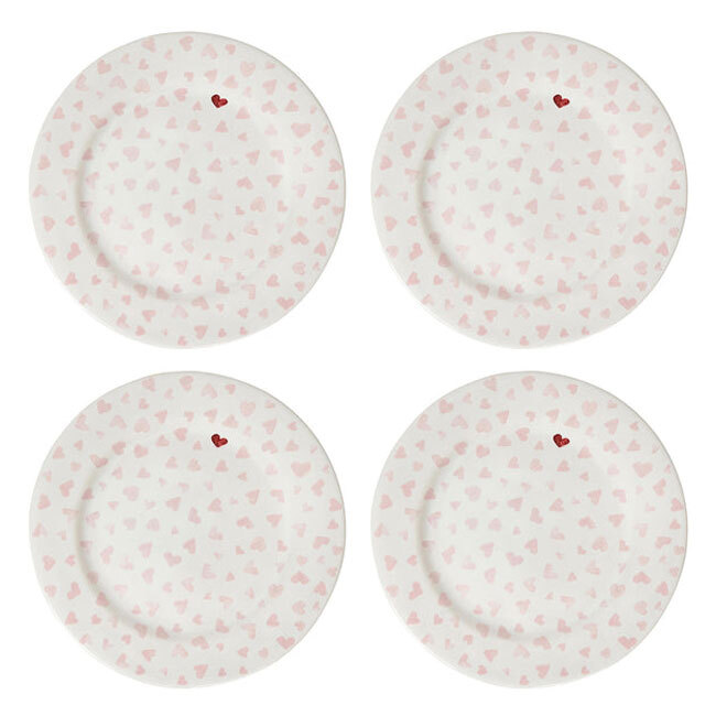 Product Juliska Love You More! Dessert/Salad Plate Set of 4 | Pink