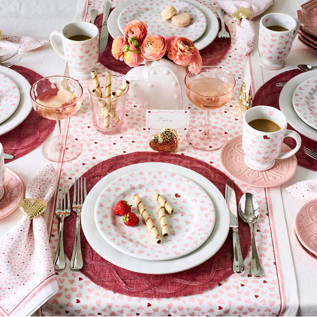 Juliska Love You More! Dessert/Salad Plate in place setting