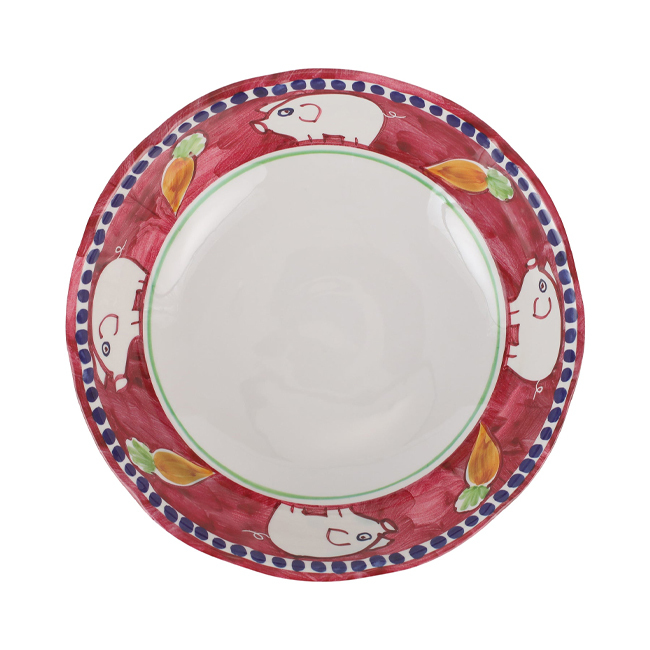 Vietri Campagna Melamine Serving Bowl | Porco - top