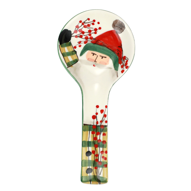 Vietri Old St. Nick Spoon Rest | Holly