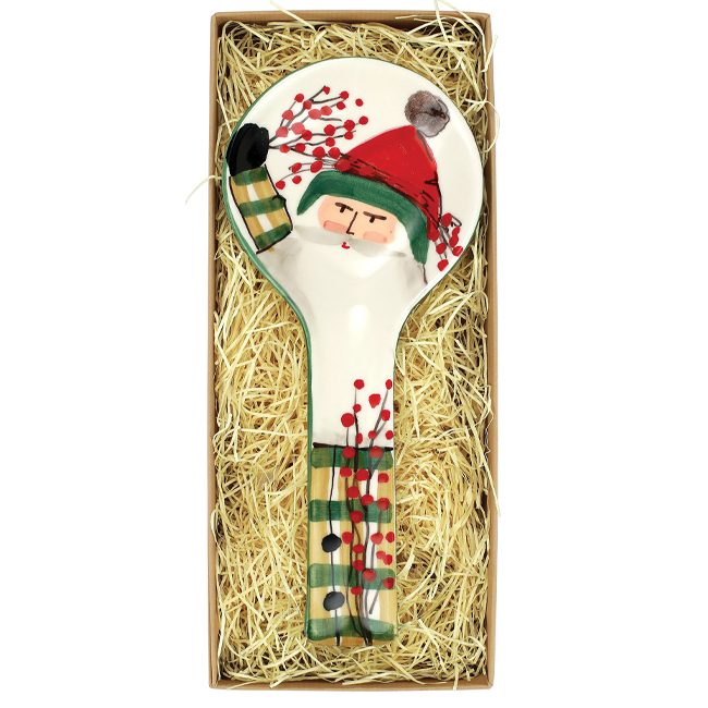 Vietri Old St. Nick Spoon Rest | Holly