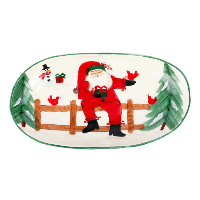 Product Vietri Old St. Nick Old St. Nick Shallow Oval Bowl