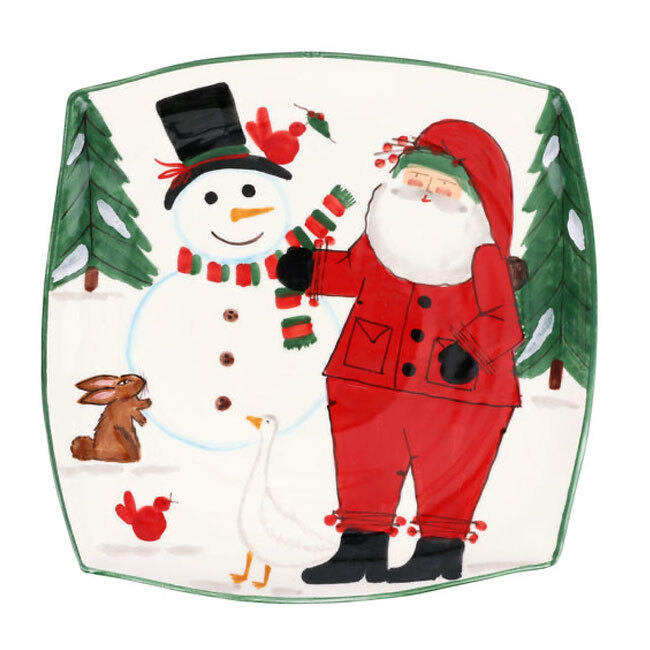 Product Vietri Old St. Nick 2024 Limited Edition Square Platter