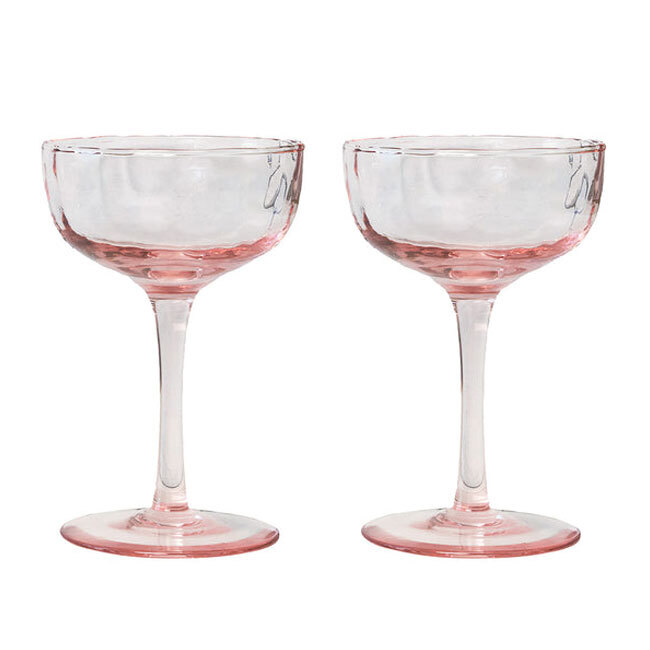 Product Juliska Puro Cocktail Coupe Glass | Set of 2 | Blush