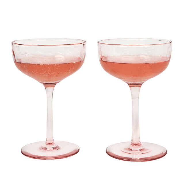 Juliska Puro Cocktail Coupe Glass | Set of 2 | Blush