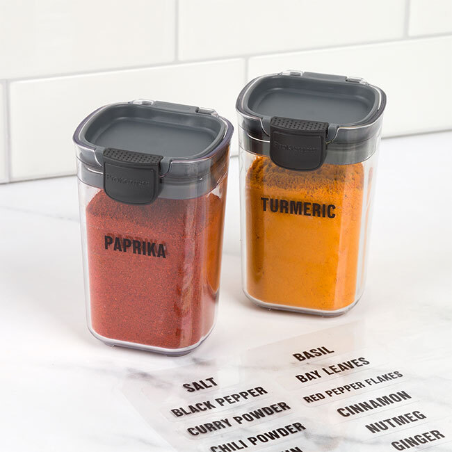 Progressive ProKeeper+ 6-Pc Spice Rack Set - labels