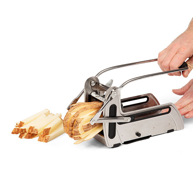 Progressive PL8 Professional Potato Cutter in use