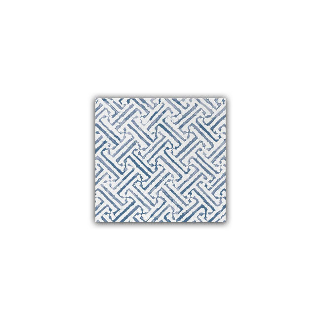 Product Vietri Papersoft Napkins Greek Key Blue Cocktail Napkins (Pack of 20)