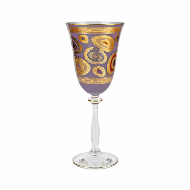 Vietri Regalia Wine Glass - Purple