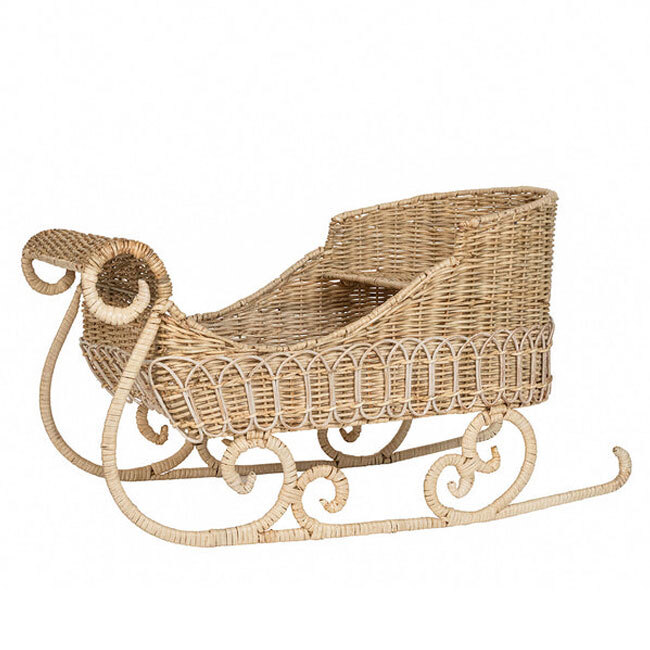 Product Juliska Provence Rattan Sleigh | Whitewash