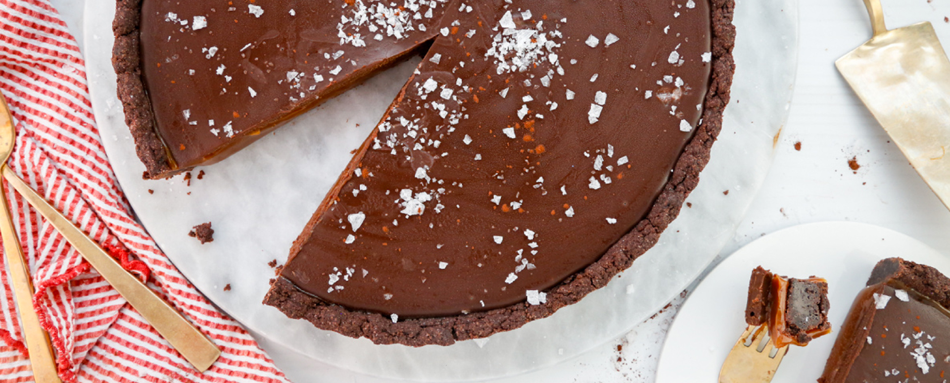 Salted Chocolate and Cardamom Caramel Tart