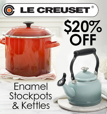 Le Creuset Stockpots & Kettles on Sale! 20% OFF!