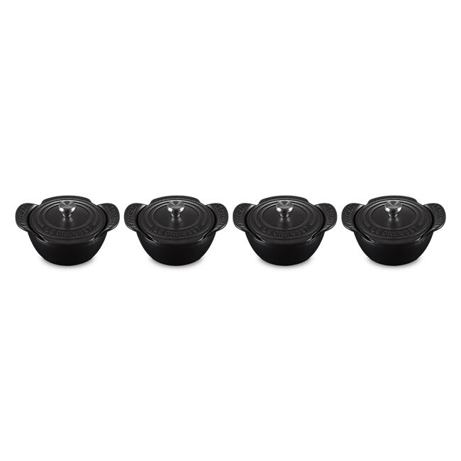 Product Le Creuset Gourmand Collection Enameled Cast Iron Mini Round Cocottes w/Lids | Set of 4