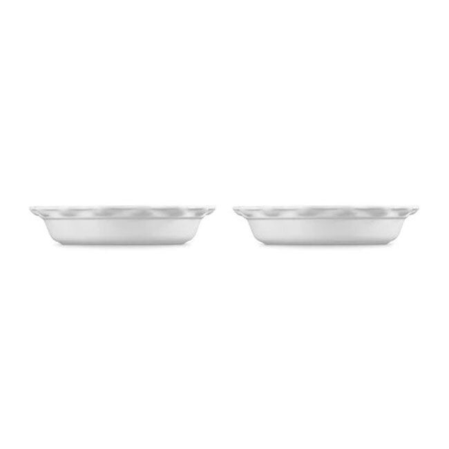 Le Creuset Heritage Fluted Pie Dish | 2-Piece Set - White