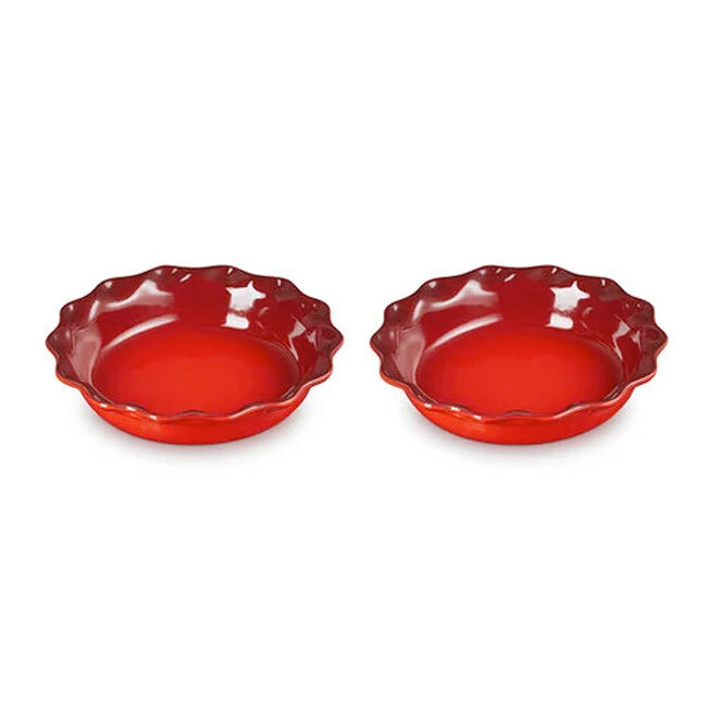 Product Le Creuset Heritage Fluted Pie Dish | 2-Piece Set - Cerise