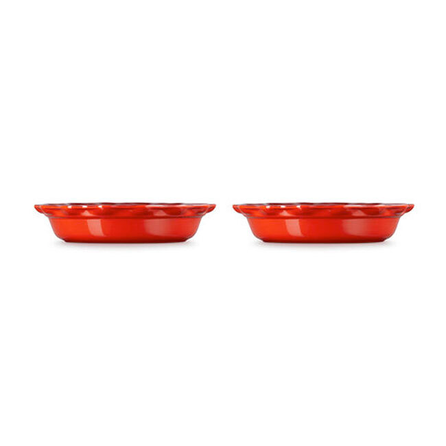 Le Creuset Heritage Fluted Pie Dish | 2-Piece Set - Cerise