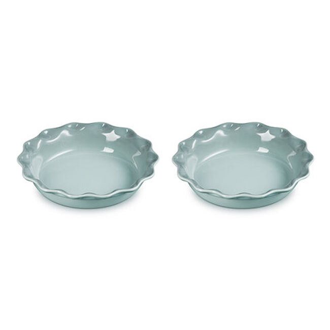 Le Creuset Heritage Fluted Pie Dish | 2-Piece Set - Sea Salt