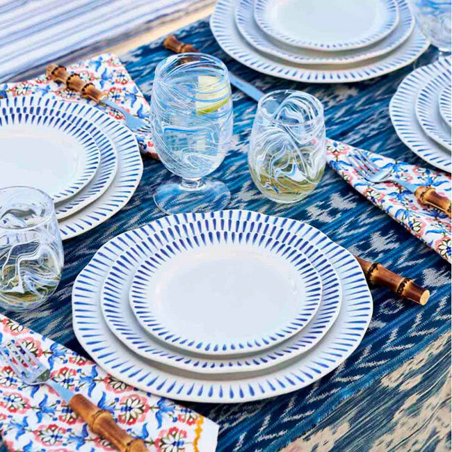 Juliska Sitio Stripe Side/Cocktail Plate | Delft Blue