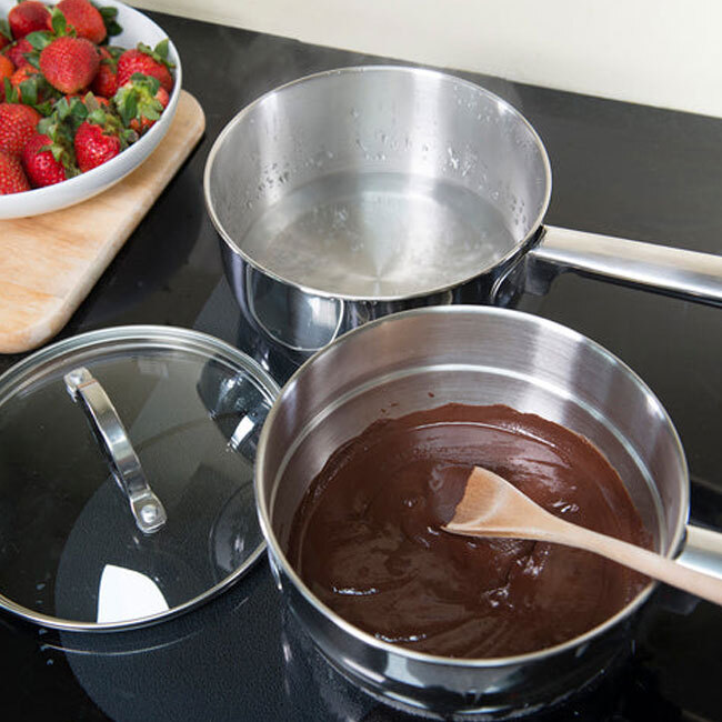 RSVP International Endurance® 2 Qt. Double Boiler in use