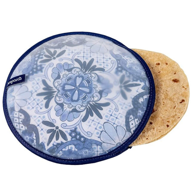 Prepara Tortilla Warmer | Blue with tortillas