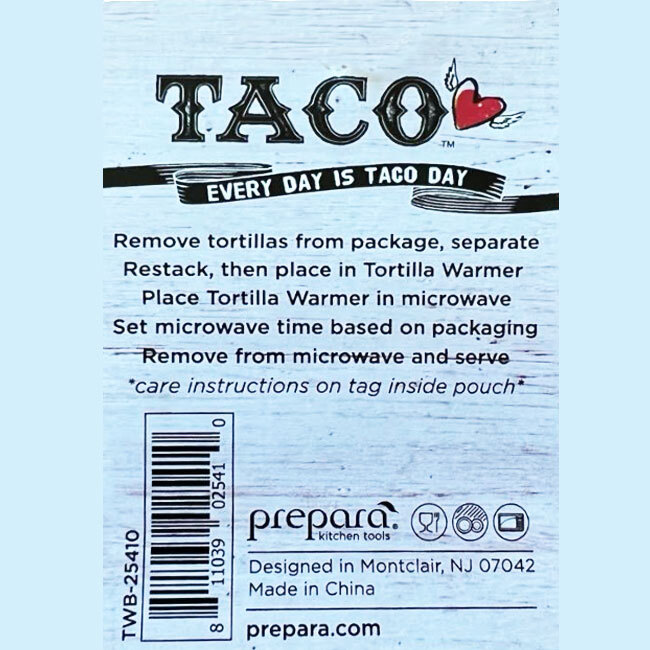 Prepara Tortilla Warmer | Blue instructions